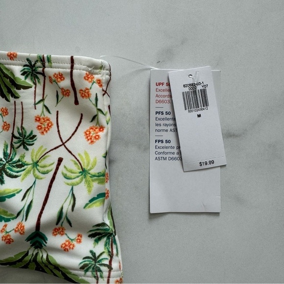Old Navy High Rise Palm Tree Print Bikini Bottoms Size Medium New - Picture 3 of 8